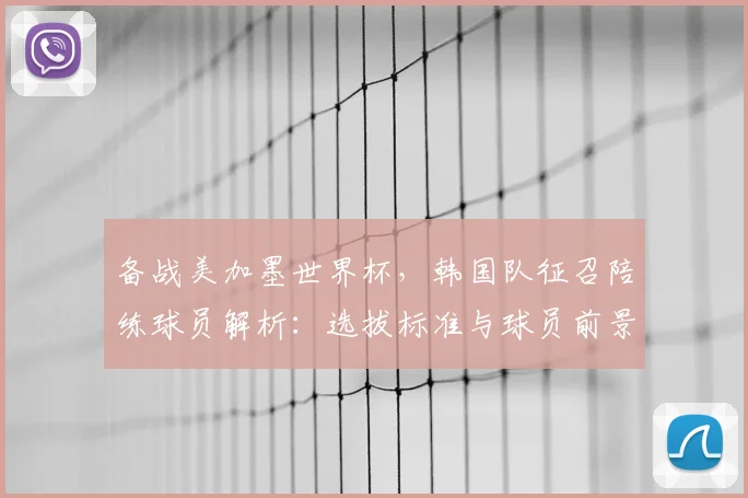 备战美加墨世界杯，韩国队征召陪练球员解析：选拔标准与球员前景深度揭秘
